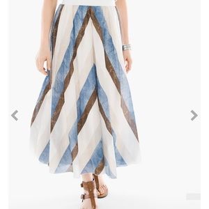 New. CHICO’S Tribal Stripes Skirt Size 0 US-4